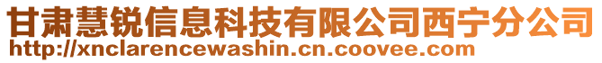 甘肅慧銳信息科技有限公司西寧分公司