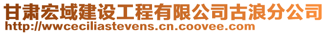 甘肅宏域建設(shè)工程有限公司古浪分公司