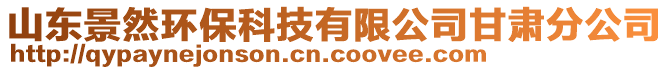 山東景然環(huán)保科技有限公司甘肅分公司