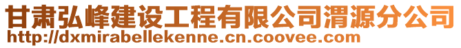 甘肅弘峰建設(shè)工程有限公司渭源分公司