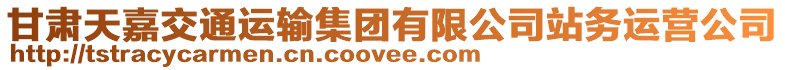 甘肅天嘉交通運(yùn)輸集團(tuán)有限公司站務(wù)運(yùn)營(yíng)公司