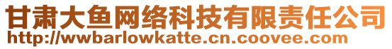 甘肅大魚(yú)網(wǎng)絡(luò)科技有限責(zé)任公司