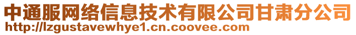 中通服網(wǎng)絡(luò)信息技術(shù)有限公司甘肅分公司