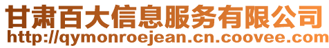 甘肅百大信息服務有限公司