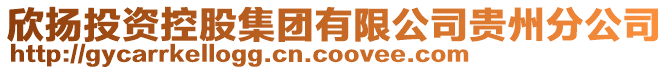 欣揚投資控股集團有限公司貴州分公司