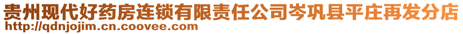 貴州現(xiàn)代好藥房連鎖有限責任公司岑鞏縣平莊再發(fā)分店
