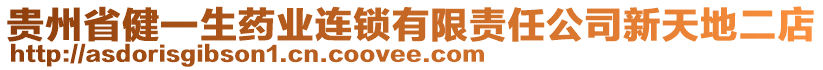 貴州省健一生藥業(yè)連鎖有限責(zé)任公司新天地二店