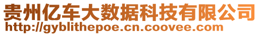 貴州億車大數據科技有限公司