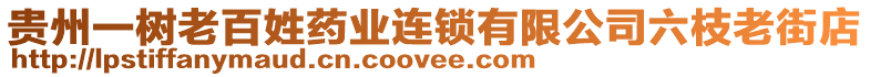 貴州一樹老百姓藥業(yè)連鎖有限公司六枝老街店