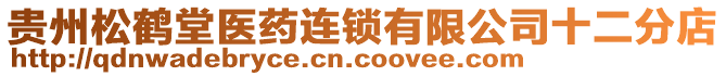 貴州松鶴堂醫(yī)藥連鎖有限公司十二分店