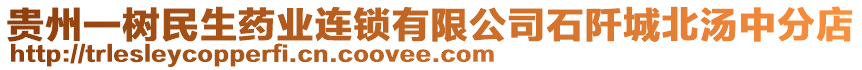 貴州一樹民生藥業(yè)連鎖有限公司石阡城北湯中分店