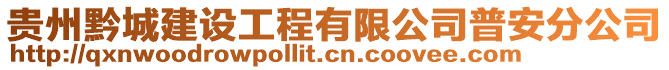 貴州黔城建設(shè)工程有限公司普安分公司