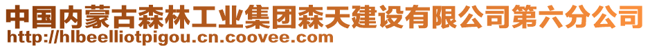 中國內(nèi)蒙古森林工業(yè)集團森天建設(shè)有限公司第六分公司