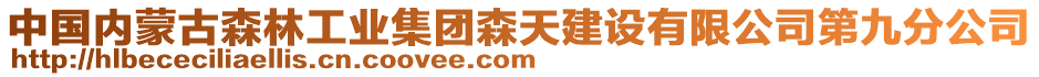 中國內(nèi)蒙古森林工業(yè)集團(tuán)森天建設(shè)有限公司第九分公司