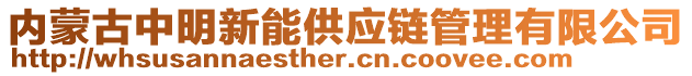 內(nèi)蒙古中明新能供應(yīng)鏈管理有限公司