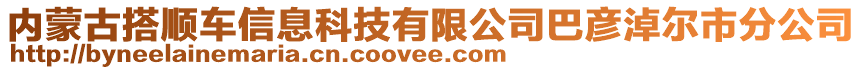 內(nèi)蒙古搭順車信息科技有限公司巴彥淖爾市分公司