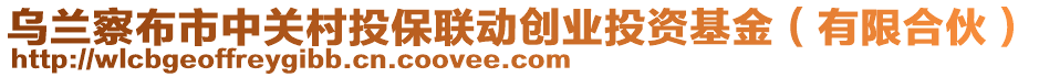 烏蘭察布市中關村投保聯(lián)動創(chuàng)業(yè)投資基金（有限合伙）