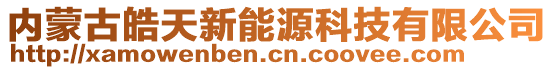 內(nèi)蒙古皓天新能源科技有限公司