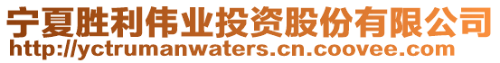 寧夏勝利偉業(yè)投資股份有限公司