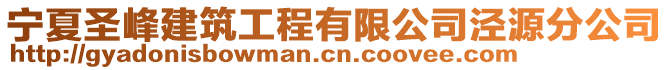 寧夏圣峰建筑工程有限公司涇源分公司