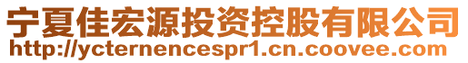 寧夏佳宏源投資控股有限公司