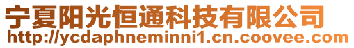 寧夏陽光恒通科技有限公司