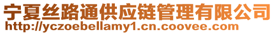 寧夏絲路通供應(yīng)鏈管理有限公司