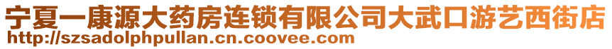 寧夏一康源大藥房連鎖有限公司大武口游藝西街店