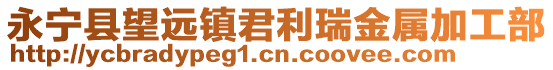 永寧縣望遠(yuǎn)鎮(zhèn)君利瑞金屬加工部