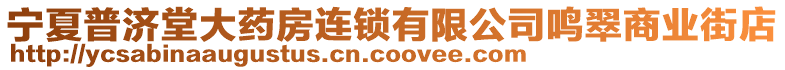 寧夏普濟(jì)堂大藥房連鎖有限公司鳴翠商業(yè)街店