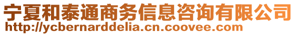 寧夏和泰通商務信息咨詢有限公司