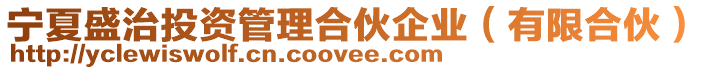 寧夏盛治投資管理合伙企業(yè)(有限合伙)