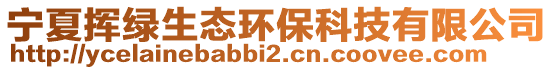 寧夏揮綠生態環保科技有限公司