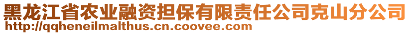 黑龍江省農業(yè)融資擔保有限責任公司克山分公司