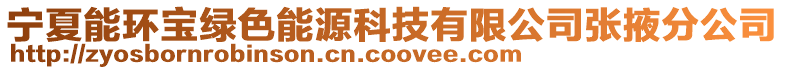 寧夏能環(huán)寶綠色能源科技有限公司張掖分公司