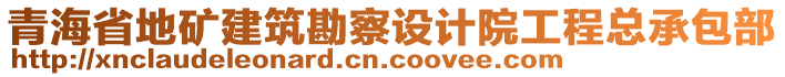 青海省地礦建筑勘察設(shè)計(jì)院工程總承包部