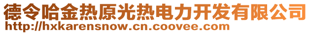 德令哈金熱原光熱電力開發(fā)有限公司