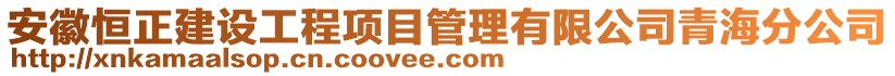 安徽恒正建設(shè)工程項目管理有限公司青海分公司