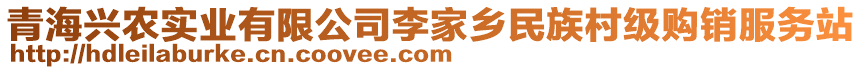 青海兴农实业有限公司李家乡民族村级购销服务站