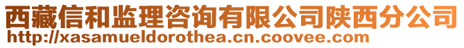 西藏信和監(jiān)理咨詢有限公司陜西分公司