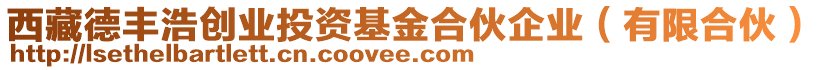 西藏德豐浩創(chuàng)業(yè)投資基金合伙企業(yè)（有限合伙）