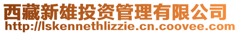 西藏新雄投資管理有限公司