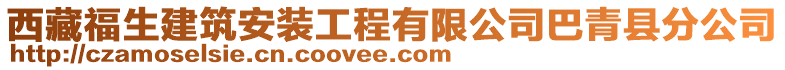 西藏福生建筑安裝工程有限公司巴青縣分公司