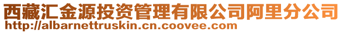 西藏匯金源投資管理有限公司阿里分公司