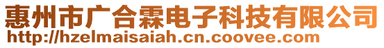 惠州市廣合霖電子科技有限公司