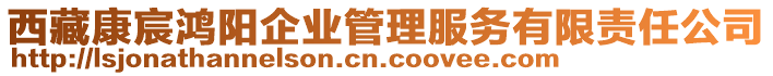 西藏康宸鴻陽企業(yè)管理服務有限責任公司