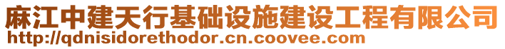 麻江中建天行基礎(chǔ)設(shè)施建設(shè)工程有限公司