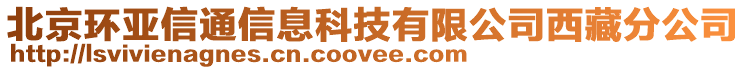 北京環(huán)亞信通信息科技有限公司西藏分公司