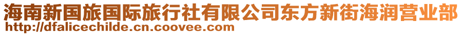 海南新國旅國際旅行社有限公司東方新街海潤營業(yè)部