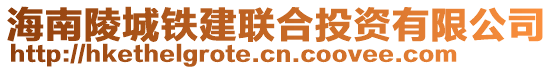 海南陵城鐵建聯(lián)合投資有限公司